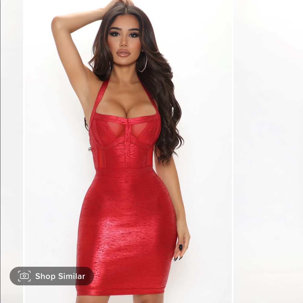 Red Fashion Nova dress